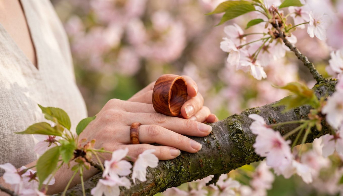 Joaillerie - Du cerisier au doigt : l’odyssée narrative des bagues en bois contemporaines